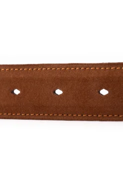 Polo Brown Suede Calf Leather Belt
