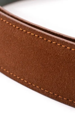 Polo Brown Suede Calf Leather Belt
