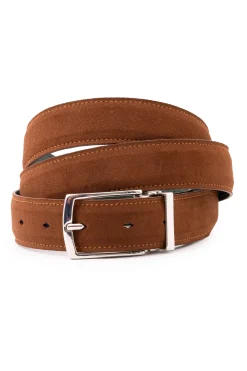 Polo Brown Suede Calf Leather Belt