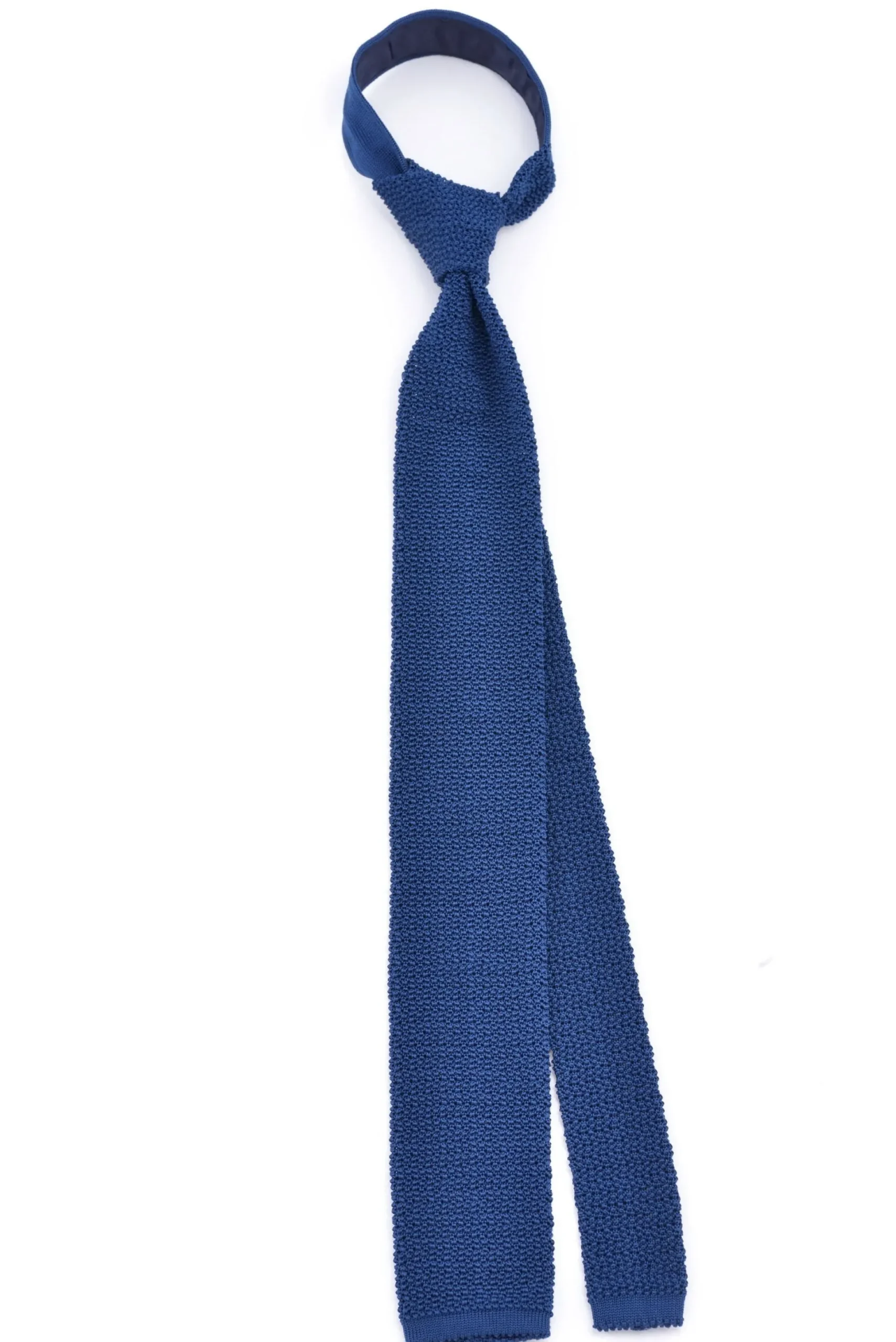 Prussian Blue Silk Knit Tie