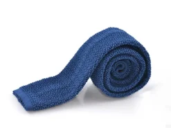 Prussian Blue Silk Knit Tie