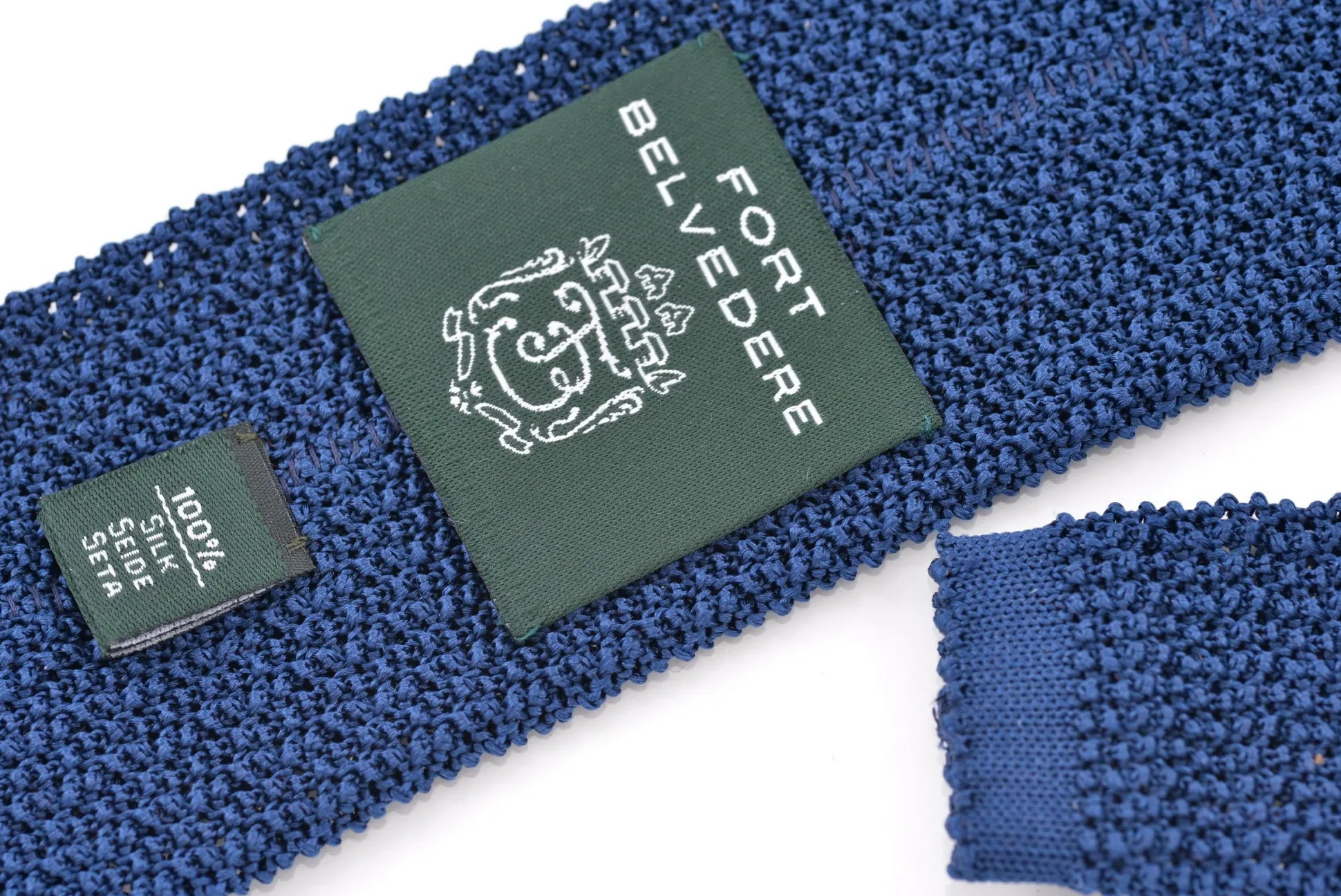Prussian Blue Silk Knit Tie
