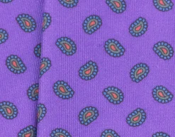 Purple Paisley Madder Silk Tie