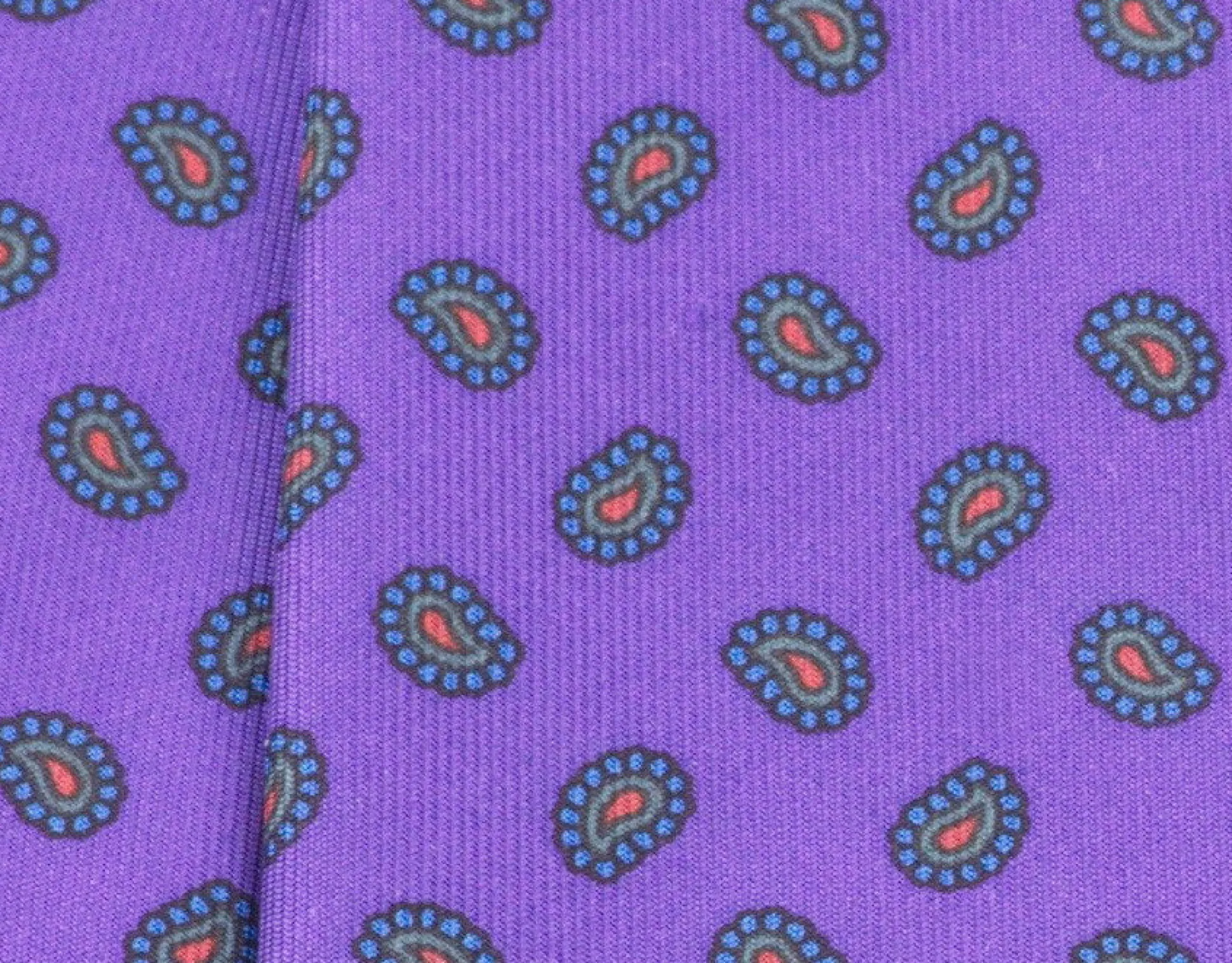 Purple Paisley Madder Silk Tie