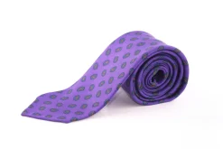 Purple Paisley Madder Silk Tie