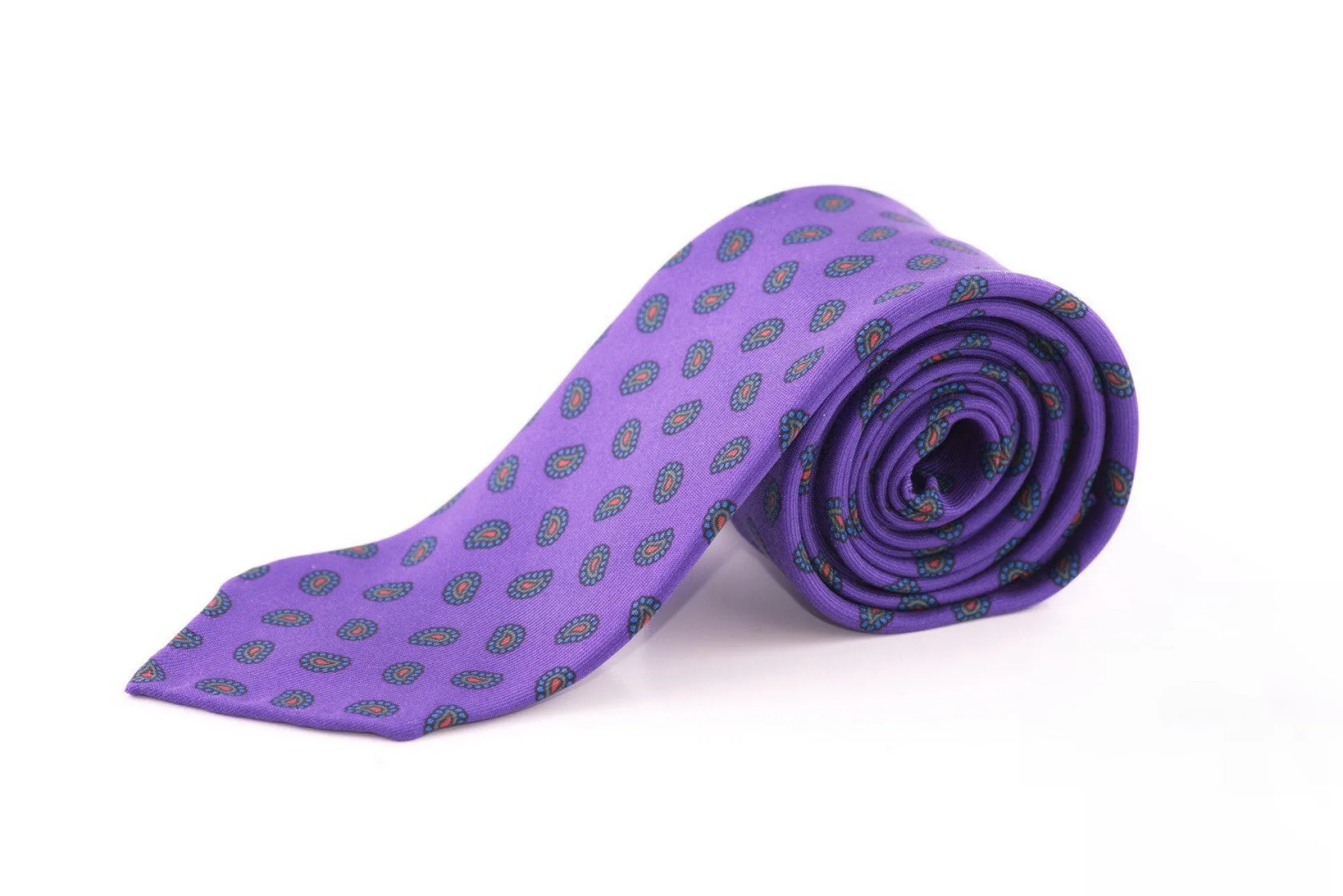 Purple Paisley Madder Silk Tie