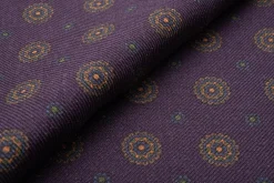 Purple Paisley & Micropattern Double Sided Scarf
