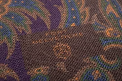 Purple Paisley & Micropattern Double Sided Scarf