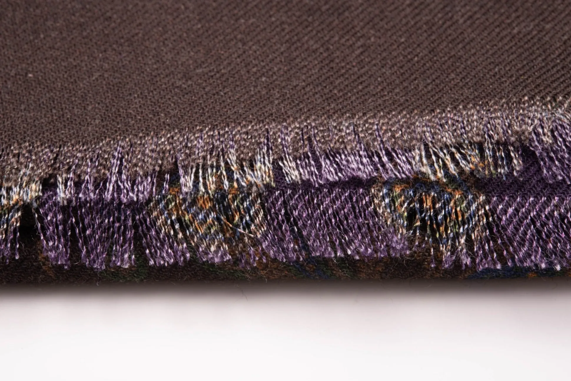 Purple Paisley & Micropattern Double Sided Scarf