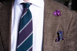 Purple Triple Cranesbill Boutonnière Flower