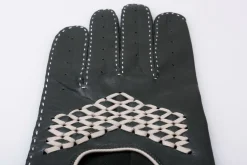 Racing Green & Cream Leather Driving Gloves