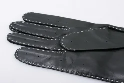 Racing Green & Cream Leather Driving Gloves