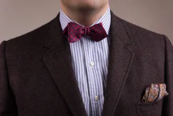 Red Ancient Madder Silk Neats Micropattern Bow Tie