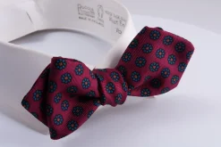 Red Ancient Madder Silk Neats Micropattern Bow Tie
