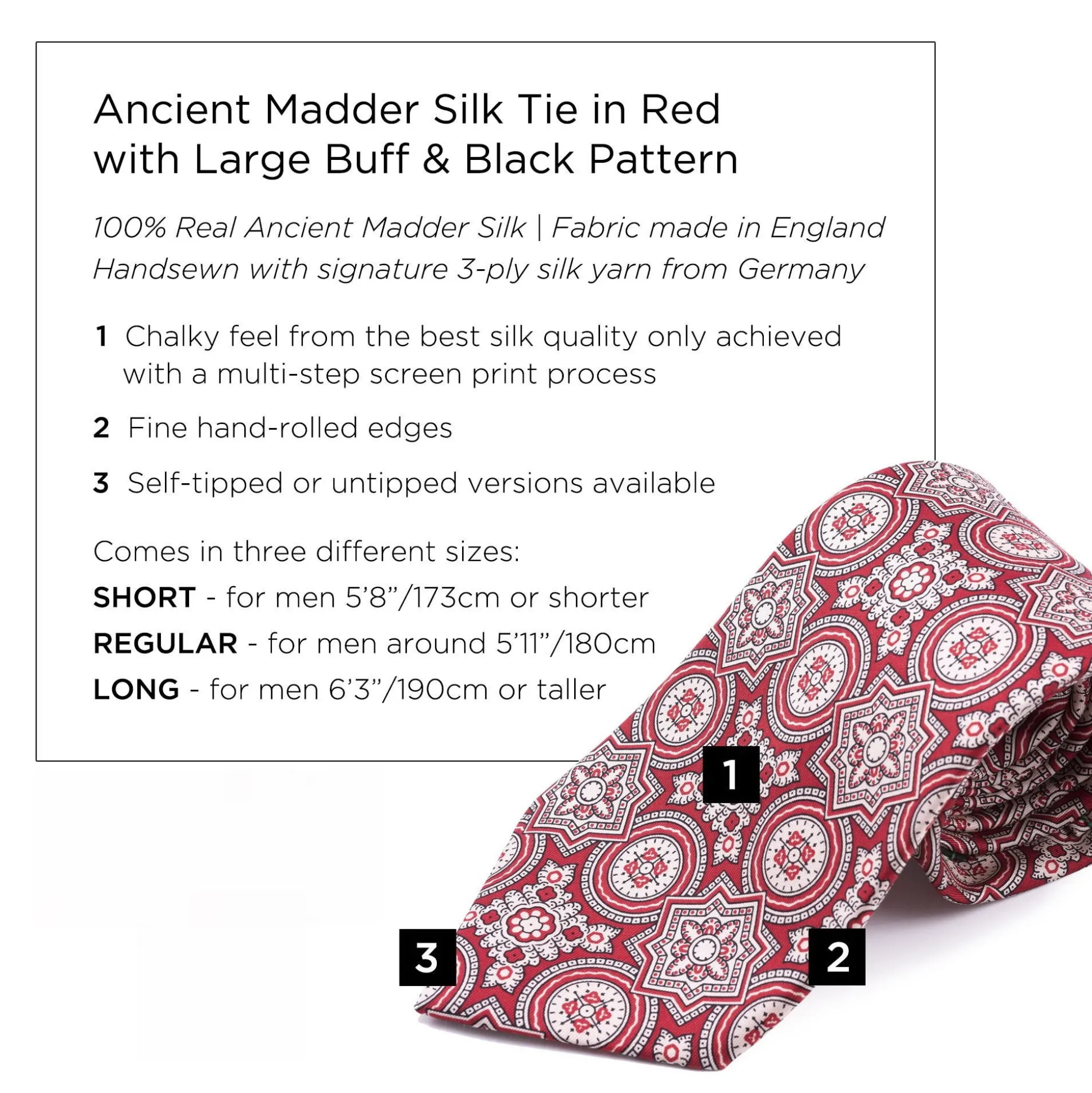 Red Ancient Madder Silk Tie