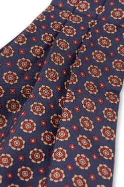 Red & Blue Macclesfield Neats Silk Ascot