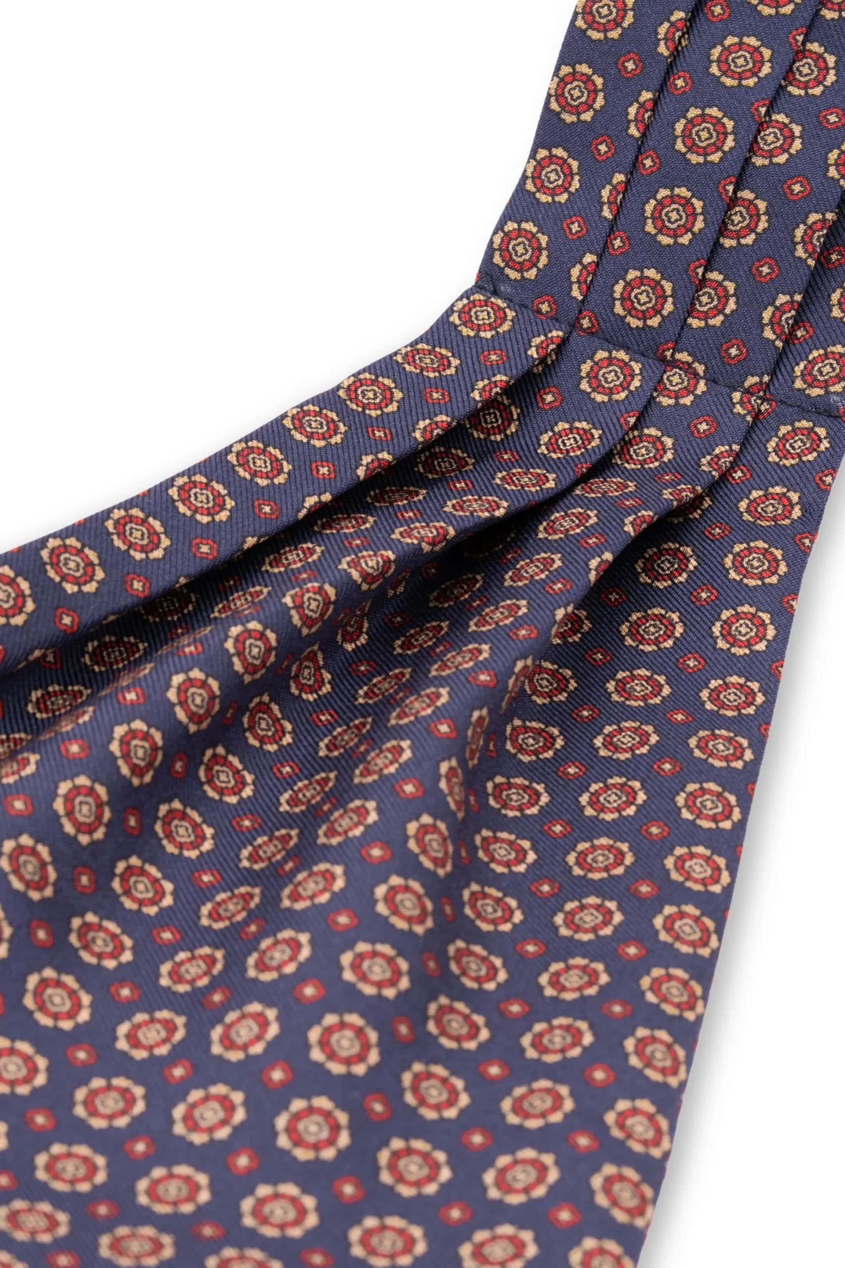 Red & Blue Macclesfield Neats Silk Ascot