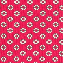 Red & Buff Micropattern Madder Silk Tie