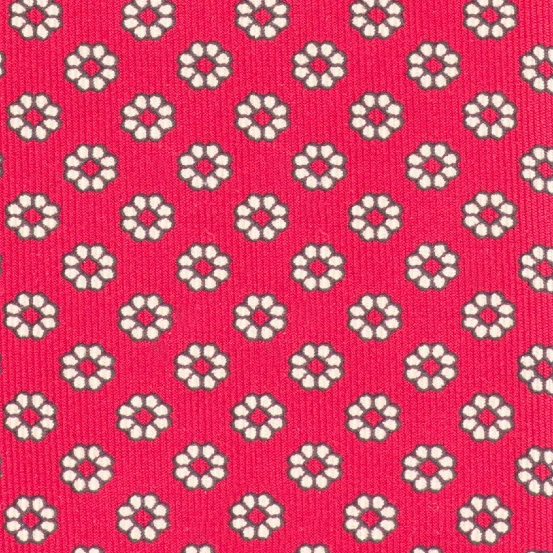Red & Buff Micropattern Madder Silk Tie