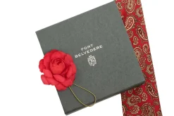 Red Camellia Boutonnière Flower