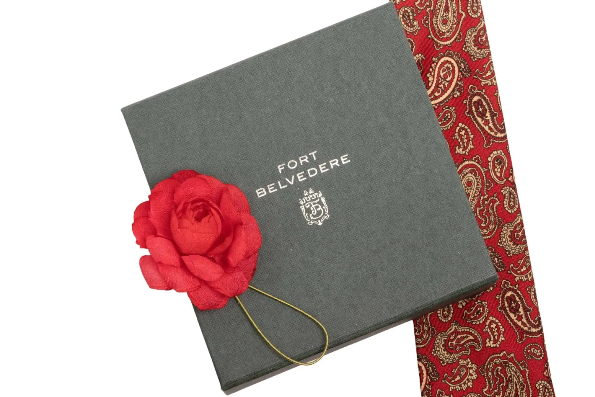 Red Camellia Boutonnière Flower