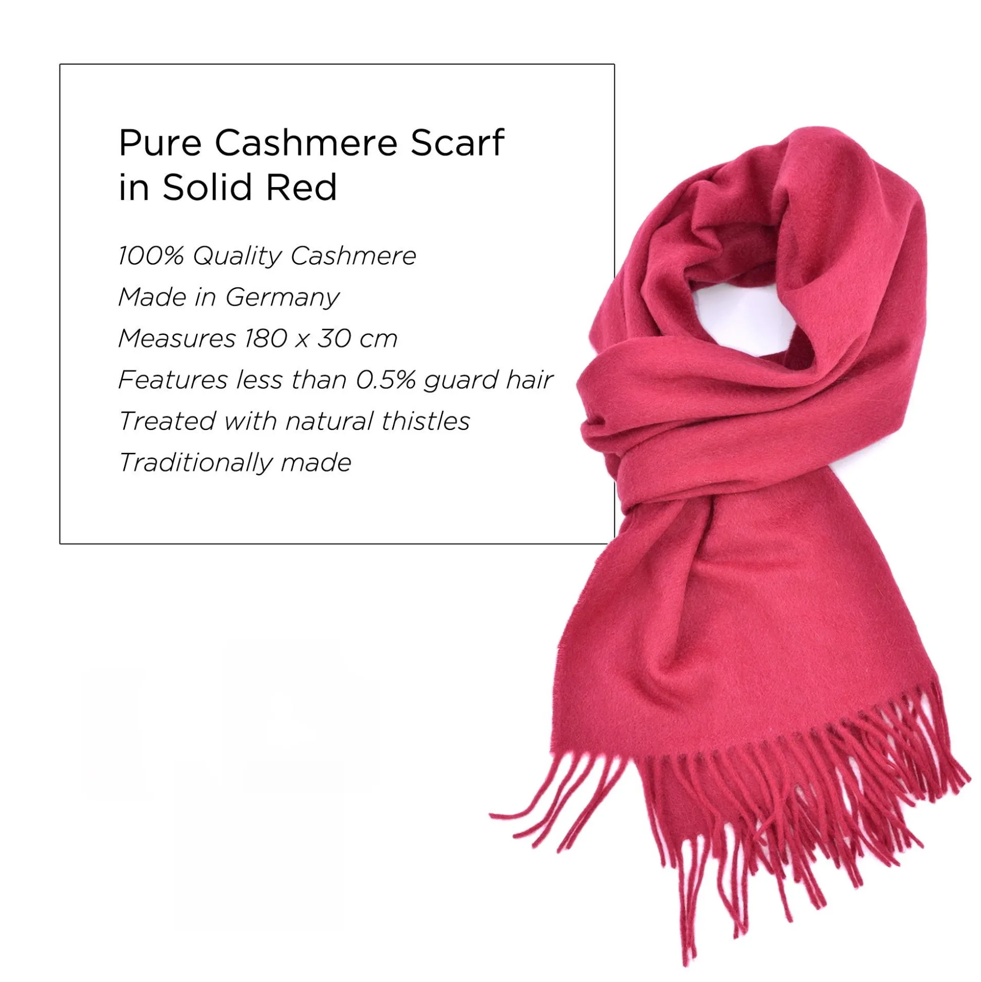 Red Cashmere Scarf
