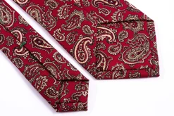 Red & Cream Paisley Madder Silk Tie