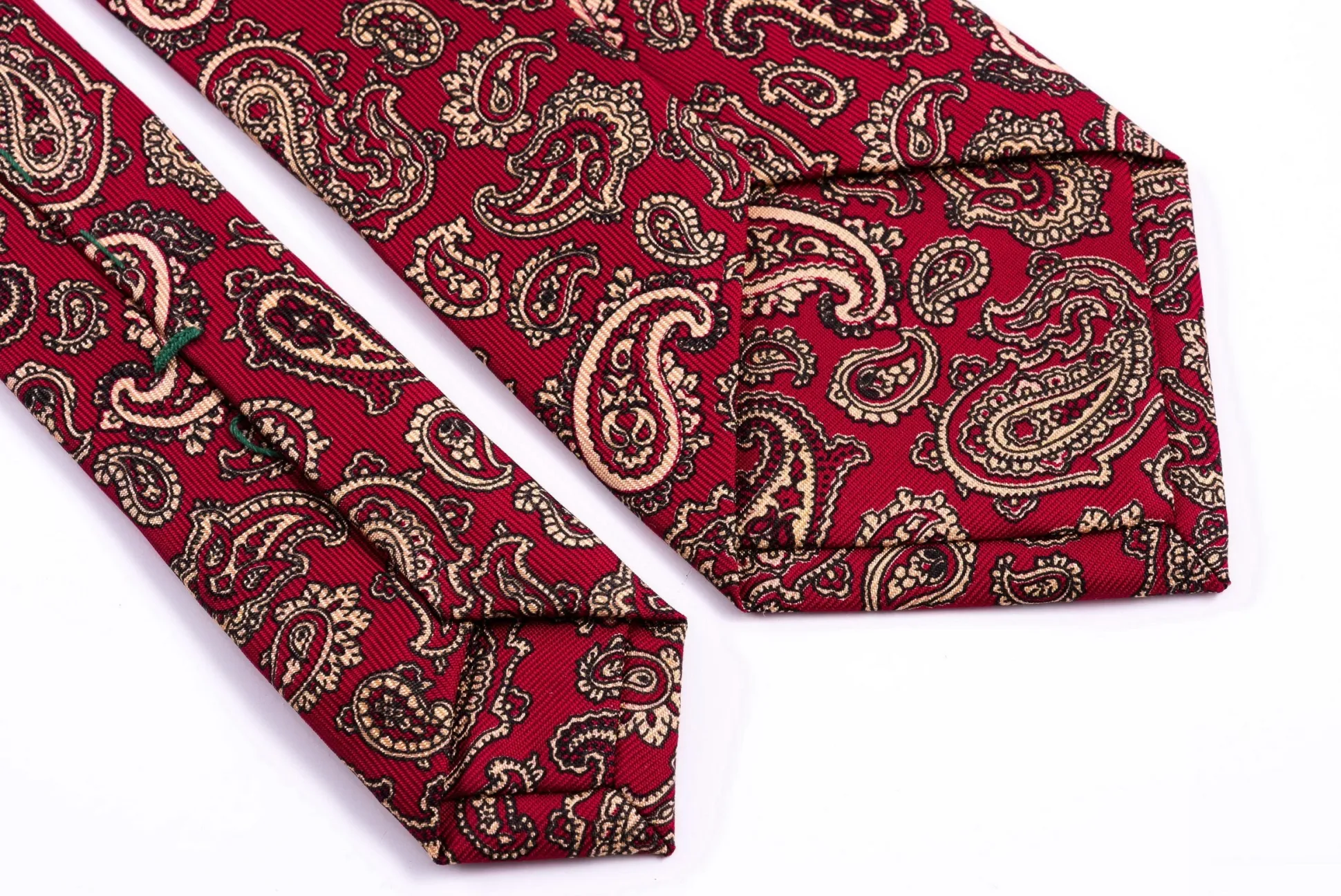 Red & Cream Paisley Madder Silk Tie