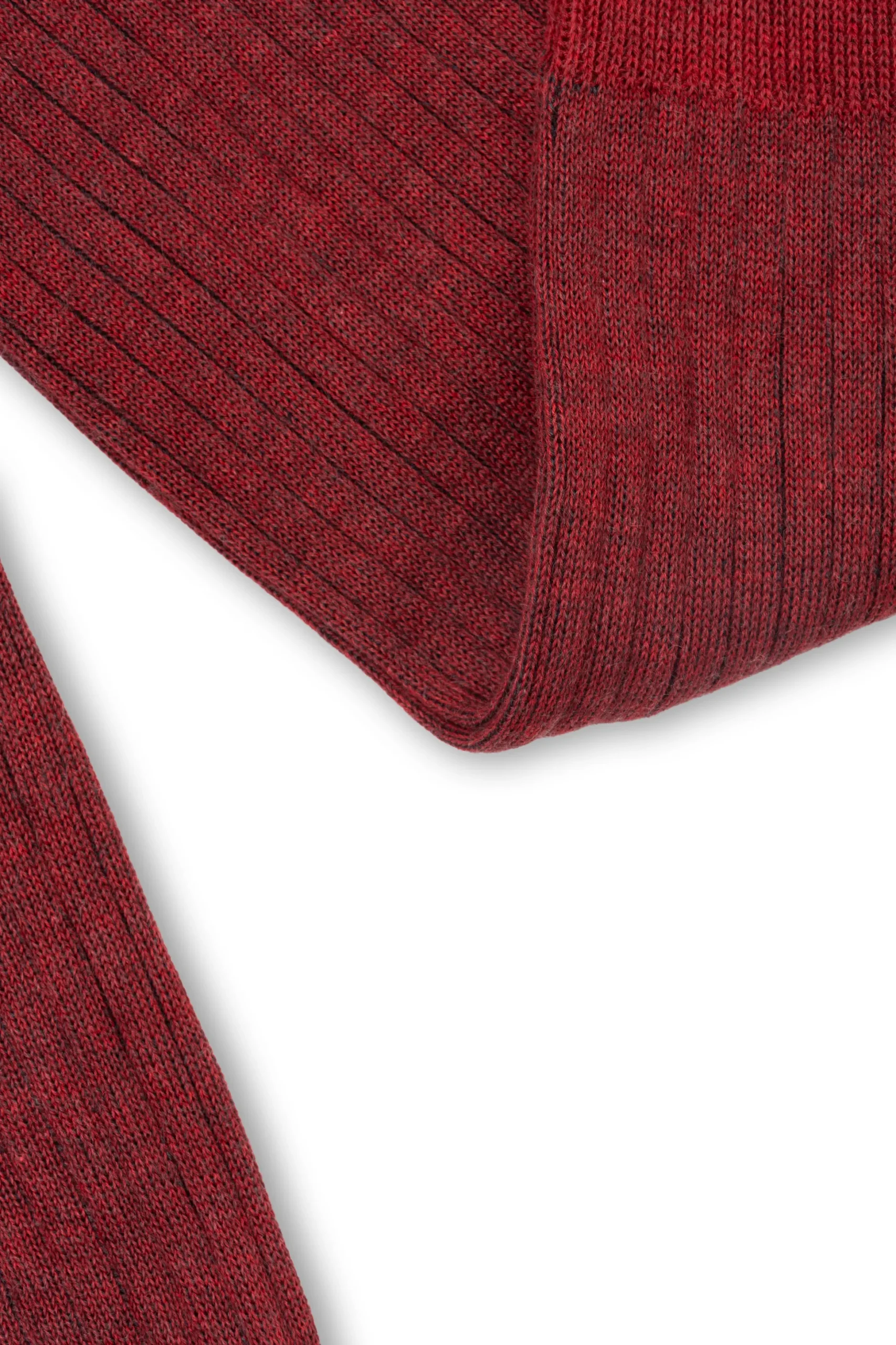 Red & Gray Shadow Stripe Midweight Cotton Socks
