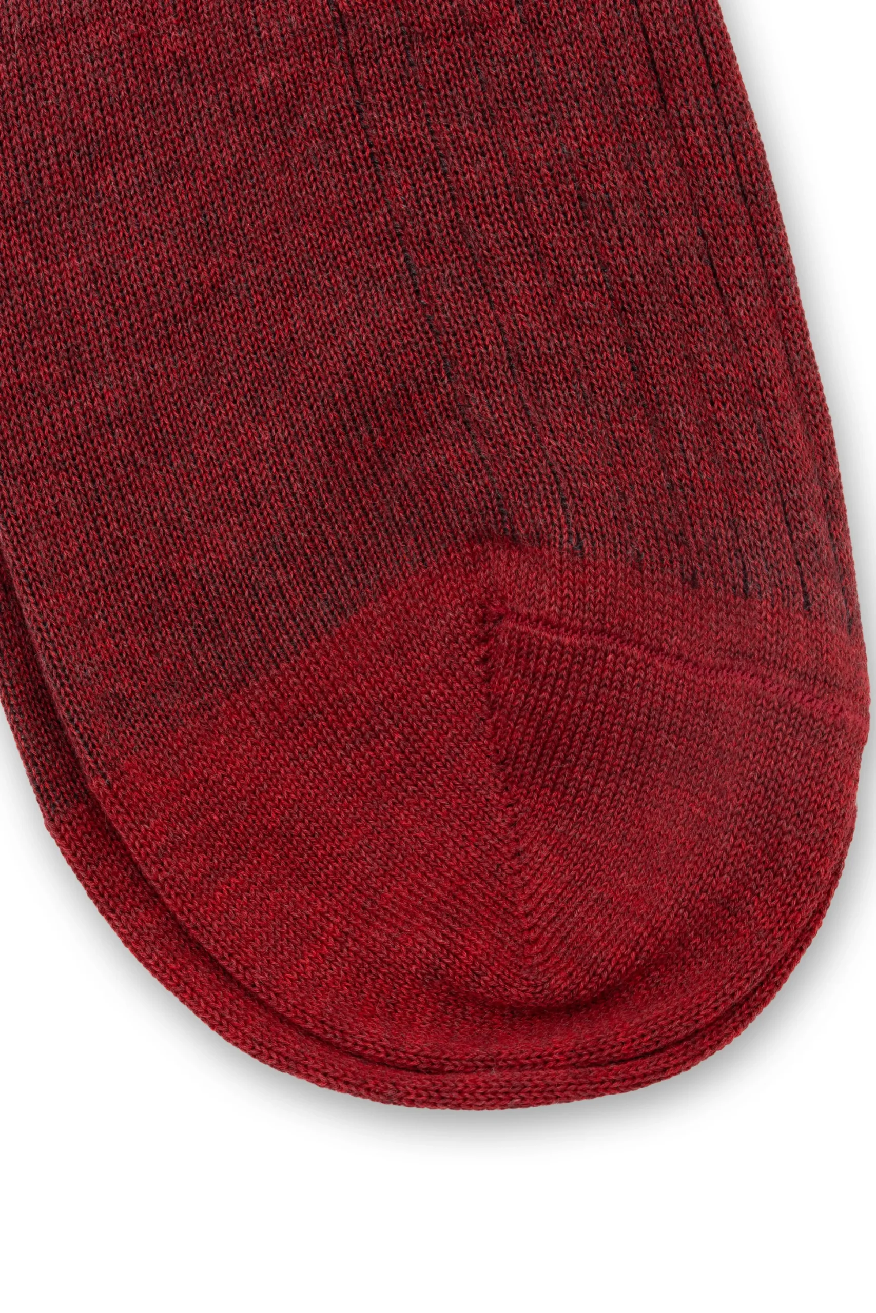 Red & Gray Shadow Stripe Midweight Cotton Socks