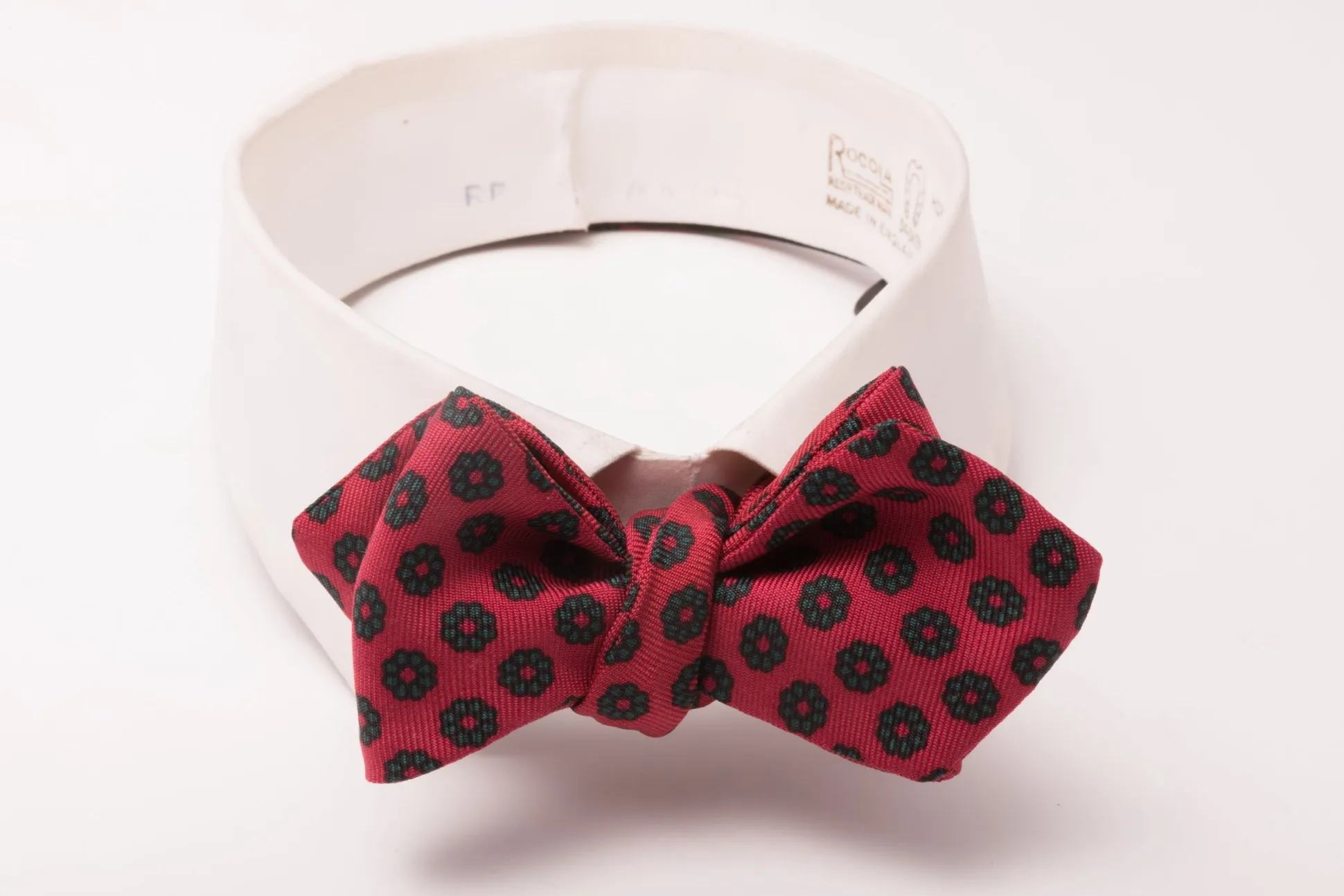 Red & Green Neats Madder Silk Bow Tie