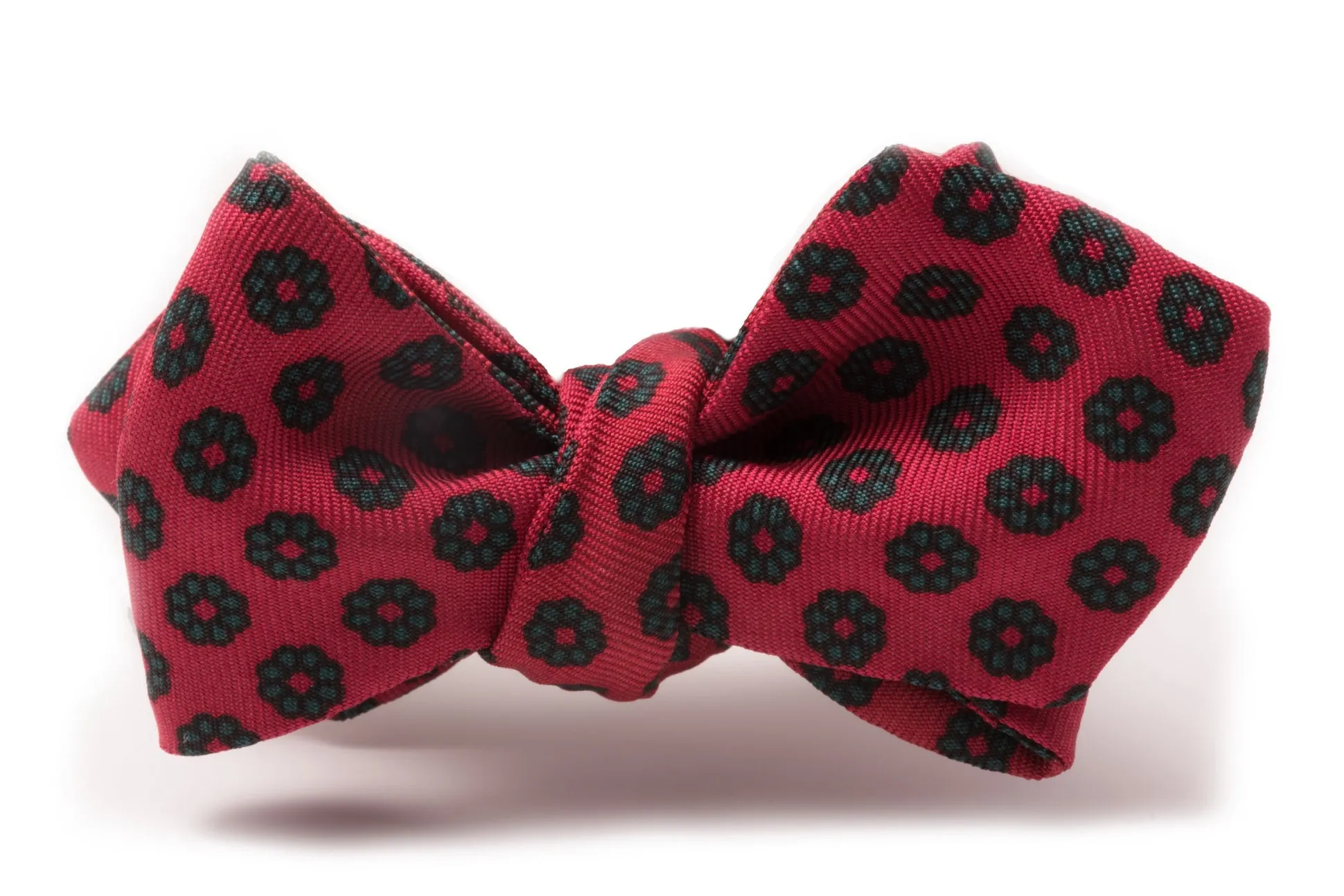 Red & Green Neats Madder Silk Bow Tie