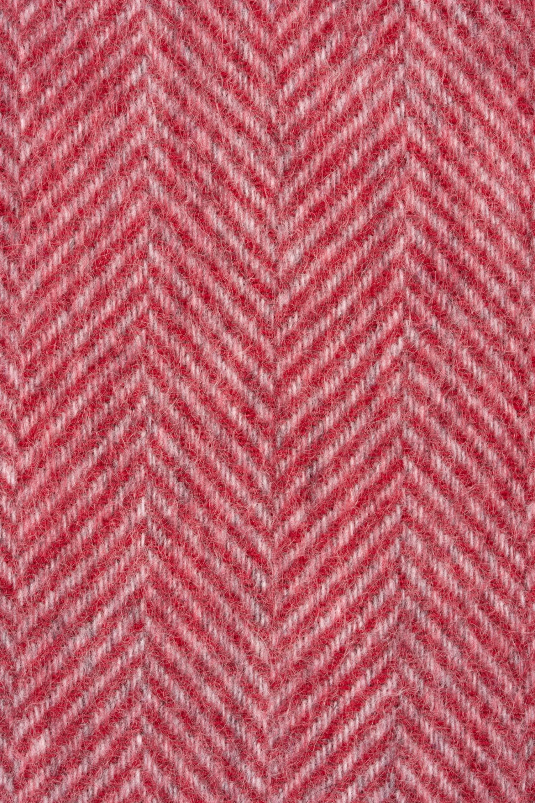 Red Herringbone Cashmere Scarf