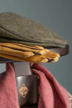 Red Herringbone Cashmere Scarf