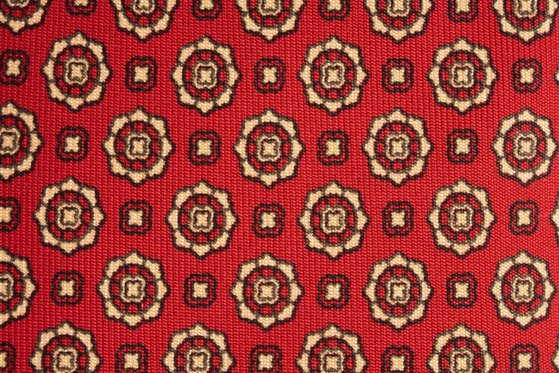 Red Micropattern Madder Silk Tie