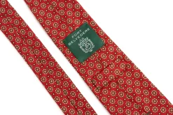 Red Micropattern Madder Silk Tie