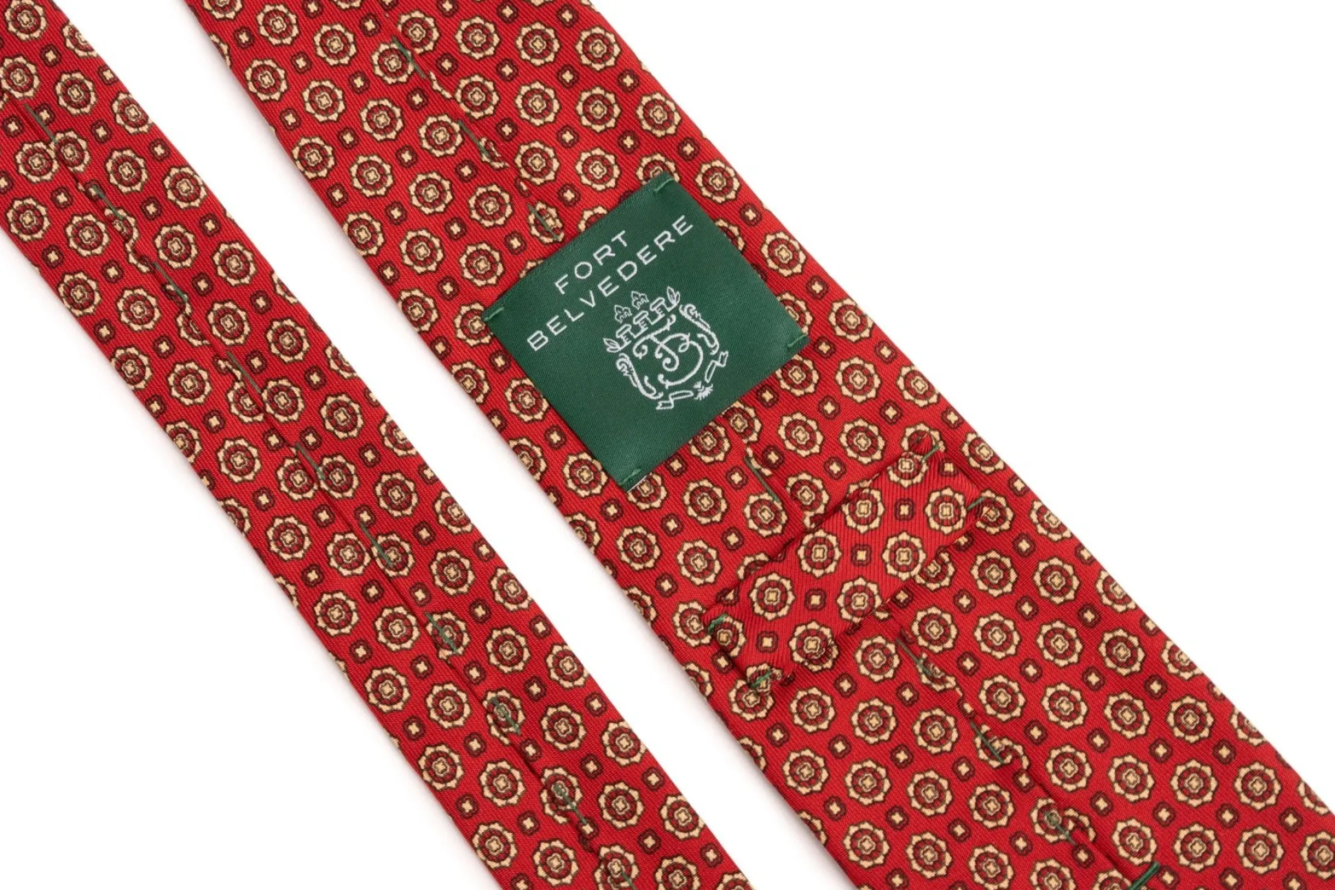 Red Micropattern Madder Silk Tie