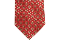 Red Micropattern Madder Silk Tie