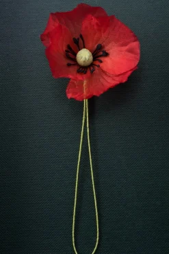 Red Poppy Remembrance Day Boutonnière Flower