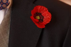 Red Poppy Remembrance Day Boutonnière Flower