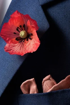 Red Poppy Remembrance Day Boutonnière Flower