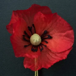 Red Poppy Remembrance Day Boutonnière Flower