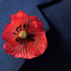 Red Poppy Remembrance Day Boutonnière Flower