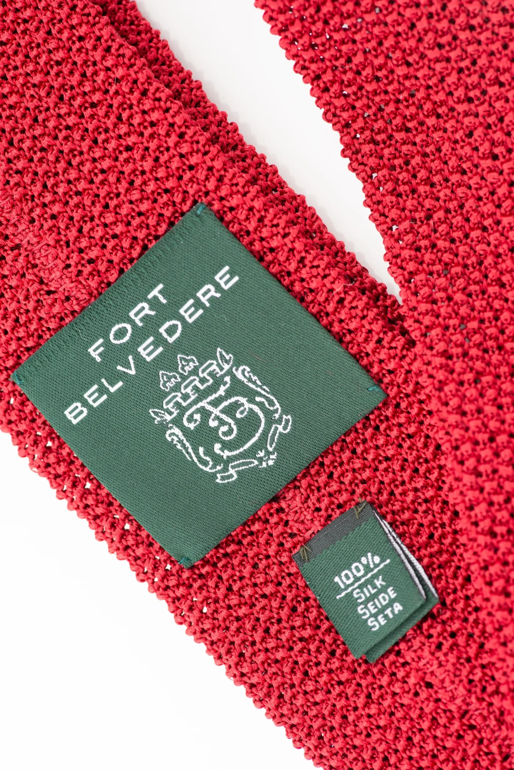 Red Silk Knit Tie