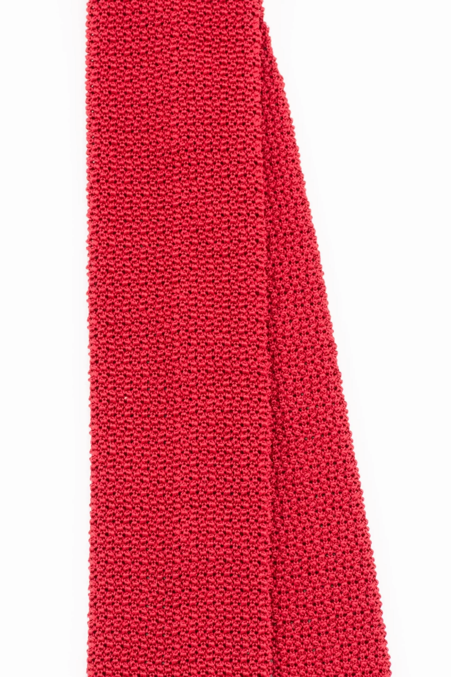 Red Silk Knit Tie