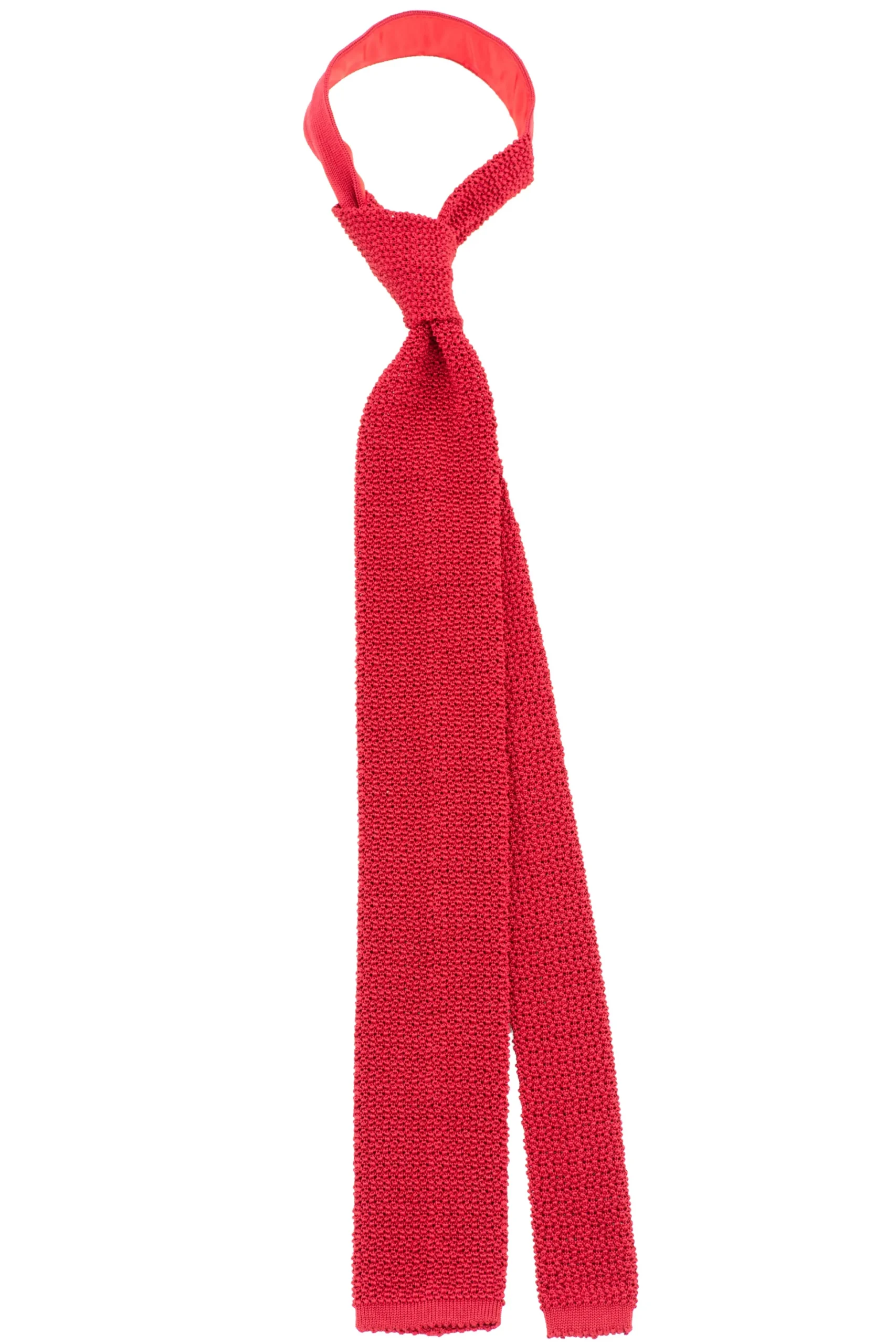 Red Silk Knit Tie
