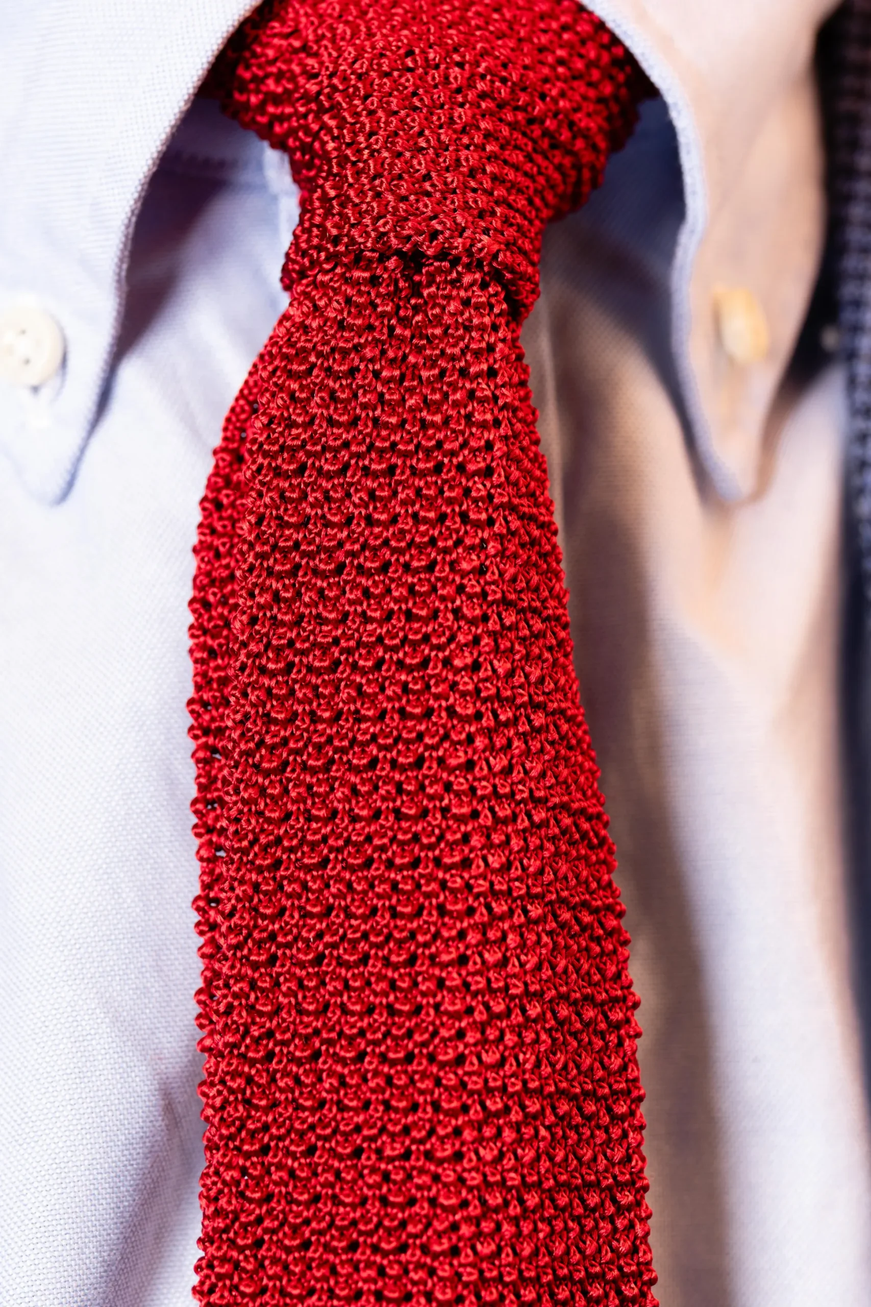 Red Silk Knit Tie