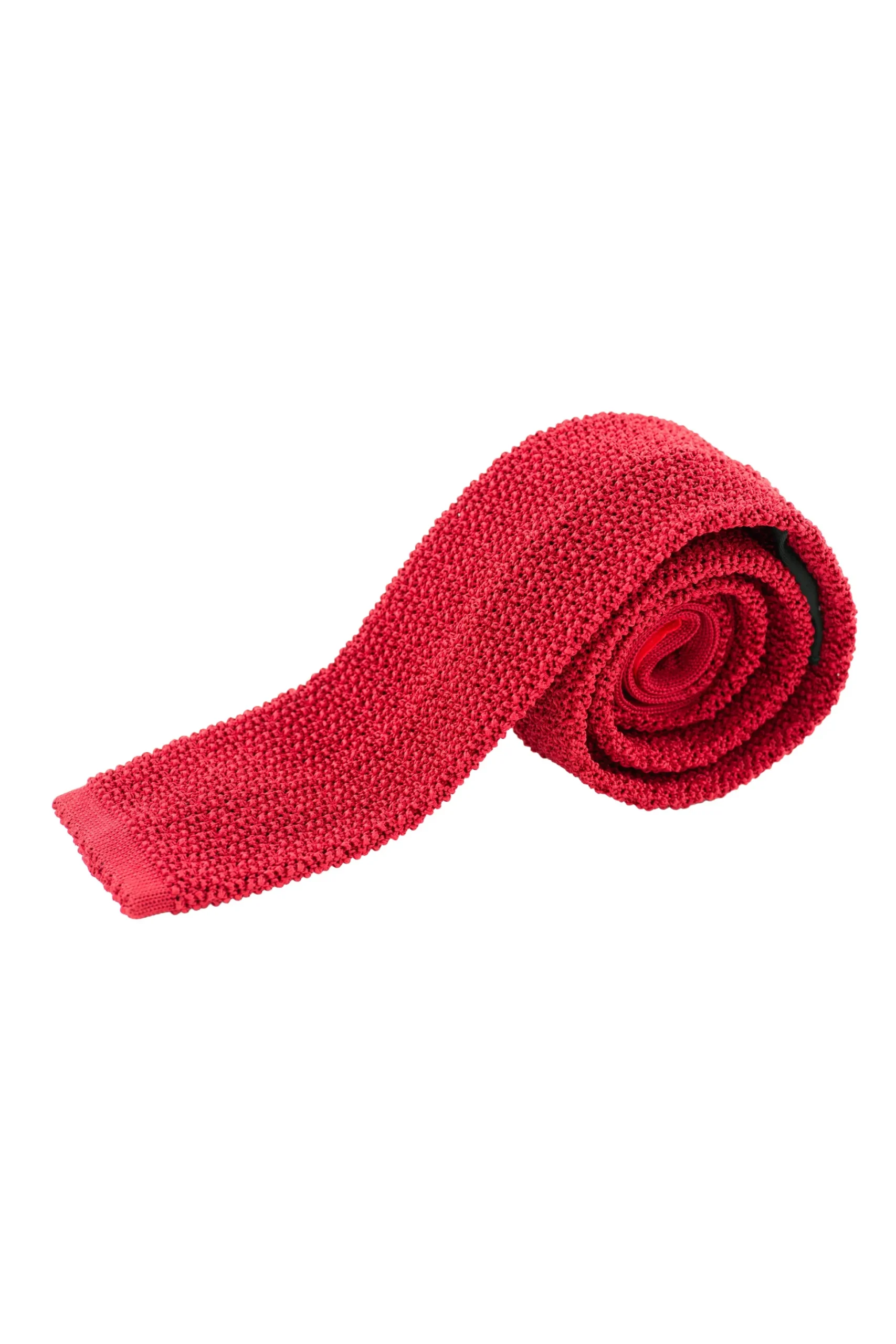 Red Silk Knit Tie