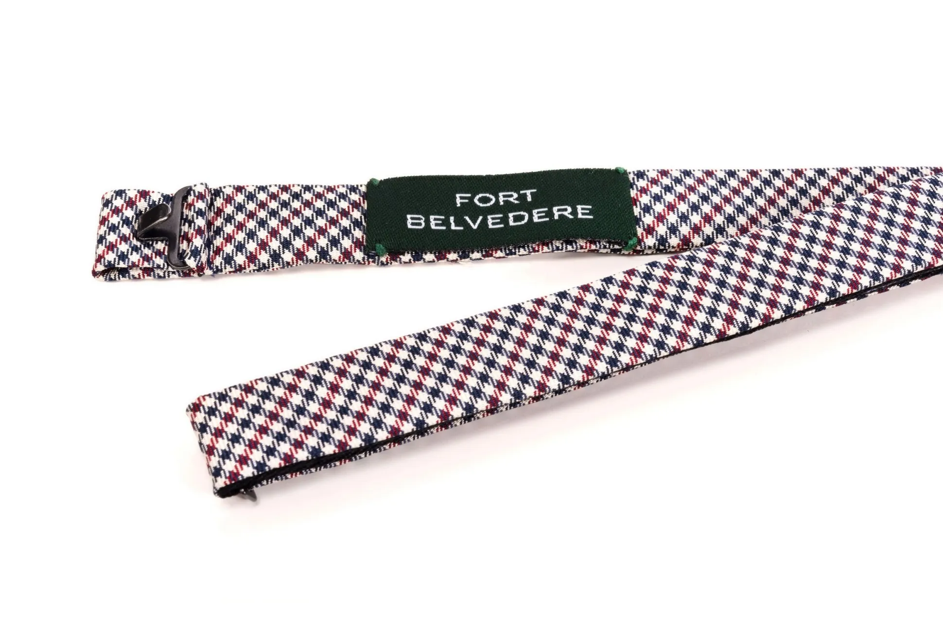 Red, White & Blue Shepherd's Check Silk Diamond Bow Tie