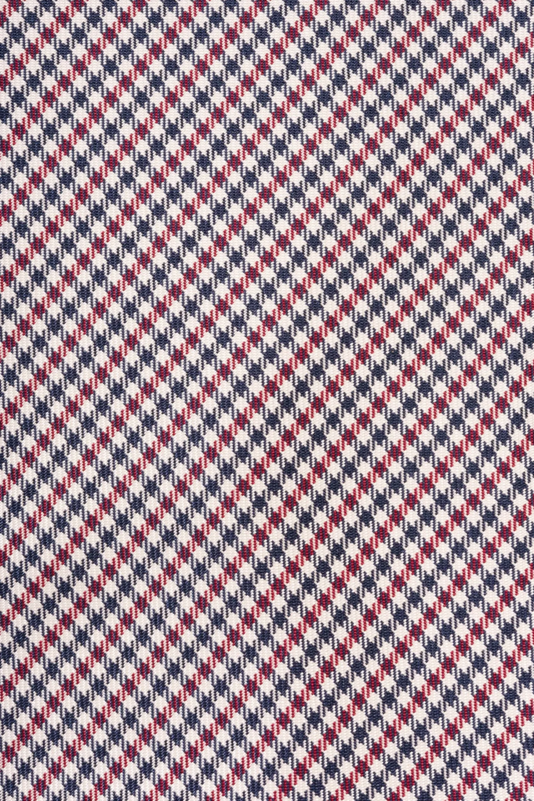 Red, White & Blue Shepherd's Check Silk Diamond Bow Tie
